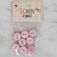 Loren Crafts pembe 8 li balık düğme - 571 Loren Crafts pembe 8 li balık düğme - 571