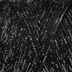 Loren Soft Star Makrome İpi Gümüş Simli Siyah RM10