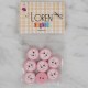 Loren Crafts pembe 8 li balık düğme - 570 Loren Crafts pembe 8 li balık düğme - 570