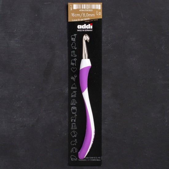 Addi Swing 8mm 16cm Mor Ergonomik Yün Tığ - 140-7 Addi Swing 8mm 16cm Mor Ergonomik Yün Tığ - 140-7