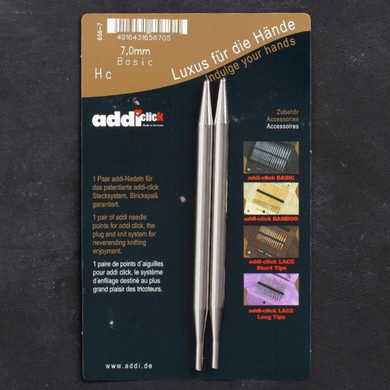 Addi Click Basic 7mm Misinalı Şiş Ucu - 656-2 Addi Click Basic 7mm Misinalı Şiş Ucu - 656-2