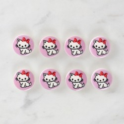 Loren Crafts 8'li Kedi Düğme - 1064