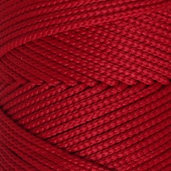 Loren Polyester Soft Macrame Koyu Kırmızı El Örgü İpi - LM020 - 34433