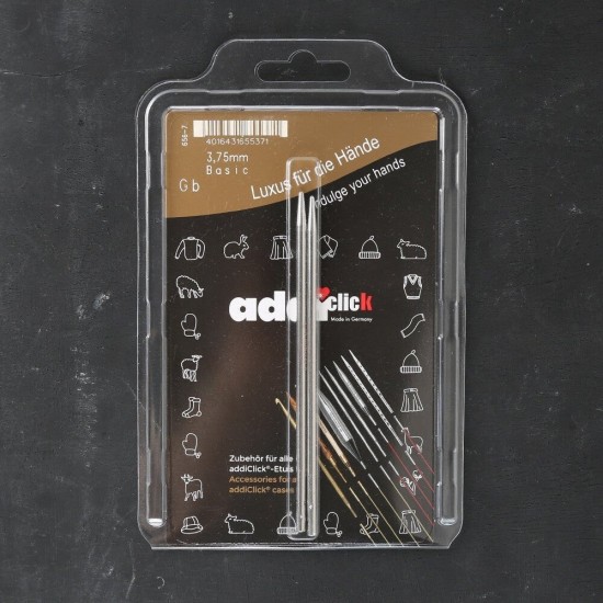 Addi Click Basic 3.75mm 13cm Misinalı Şiş Ucu - 65 Addi Click Basic 3.75mm 13cm Misinalı Şiş Ucu - 65