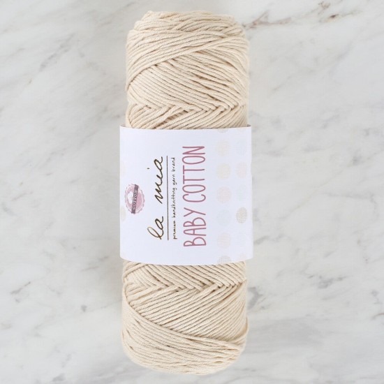 La Mia Baby Cotton Krem El Örgü İpi - L002 - 33636 La Mia Baby Cotton Krem El Örgü İpi - L002 - 33636