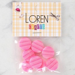 Loren Crafts 8'li Desenli Düğme - 1095