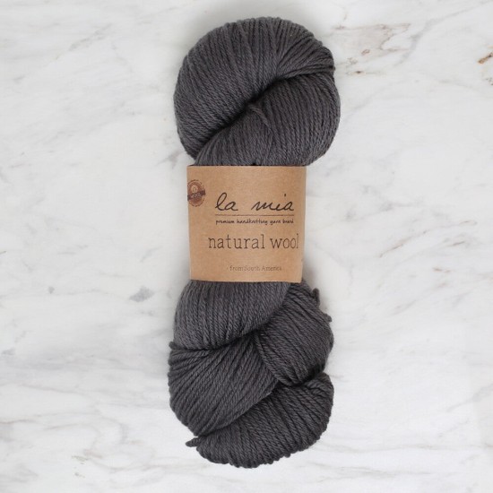 La Mia Natural Wool Antrasit El Örgü İpi - L900 - 34397 La Mia Natural Wool Antrasit El Örgü İpi - L900 - 34397