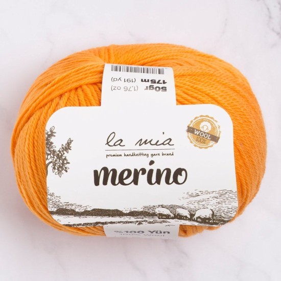 La Mia Merino Turuncu El Örgü İpi - L139 - 33793 La Mia Merino Turuncu El Örgü İpi - L139 - 33793