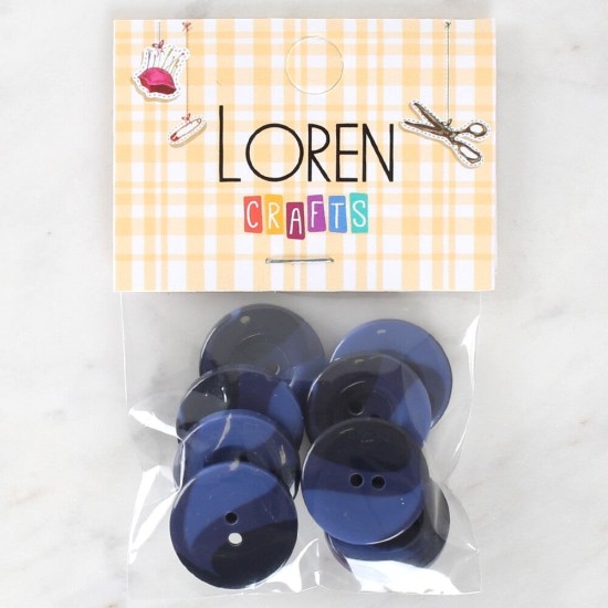 Loren Crafts 8'li Düğme Mavi - 1141 Loren Crafts 8'li Düğme Mavi - 1141