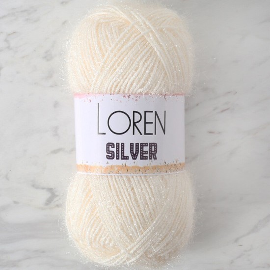LOREN SILVER BEYAZ EL ÖRGÜ İPİ - RS0064 - 34070 LOREN SILVER BEYAZ EL ÖRGÜ İPİ - RS0064 - 34070