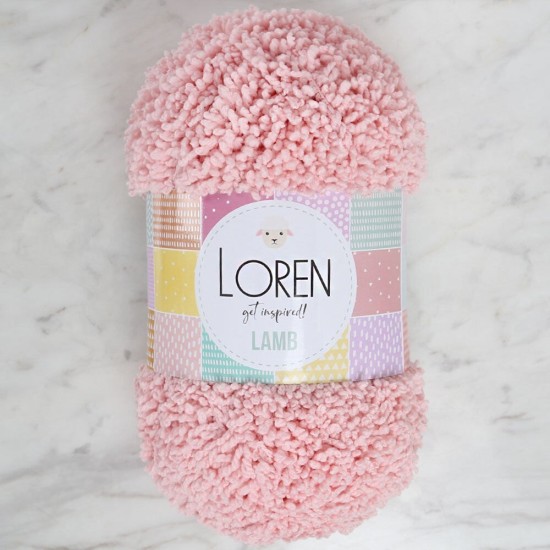 Loren Lamb Pembe El Örgü İpi - R079 Loren Lamb Pembe El Örgü İpi - R079