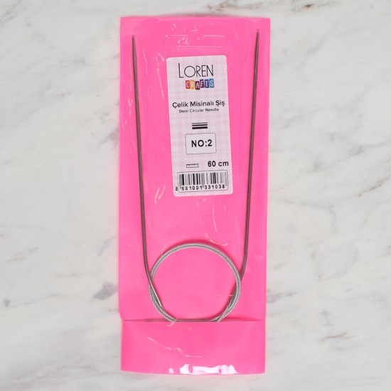 LOREN CRAFTS 2 MM ÇELİK MİSİNALI ŞİŞ 60 CM LOREN CRAFTS 2 MM ÇELİK MİSİNALI ŞİŞ 60 CM