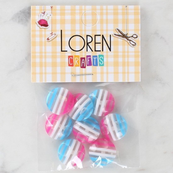 Loren Crafts 8'li Desenli Düğme - 1093 Loren Crafts 8'li Desenli Düğme - 1093