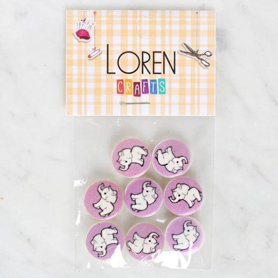 Loren Crafts 8'li Fil Düğme - 1040 Loren Crafts 8'li Fil Düğme - 1040
