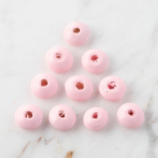 Loren 10 Adet Pembe Yassı Ahşap Boncuk Loren 10 Adet Pembe Yassı Ahşap Boncuk