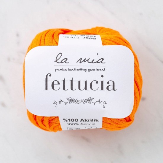 La Mia Fettucia Turuncu El Örgü İpi - L077 - 33895 La Mia Fettucia Turuncu El Örgü İpi - L077 - 33895