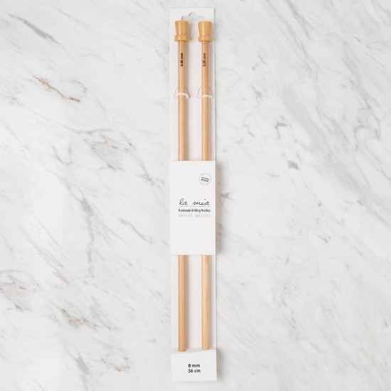 La Mia Whitewood 8 mm 36 cm Ahşap Örgü Şişi La Mia Whitewood 8 mm 36 cm Ahşap Örgü Şişi