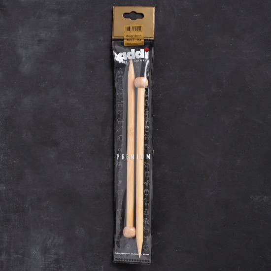 Addi Premium 10mm 25cm Bambu Örgü Şişi - 5007025-1 Addi Premium 10mm 25cm Bambu Örgü Şişi - 5007025-1