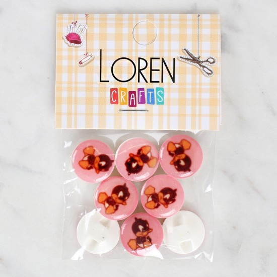 Loren Crafts 8'li Ördek Düğme - 1208 Loren Crafts 8'li Ördek Düğme - 1208