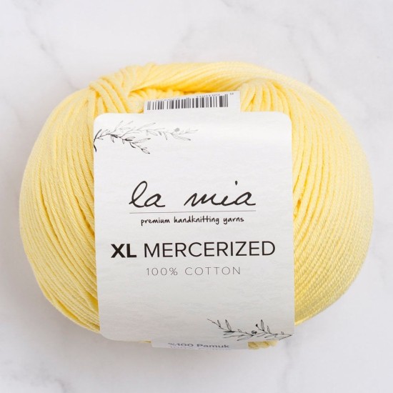 La Mia XL Mercerized Sarı El Örgü İpi - 177 - 33770 La Mia XL Mercerized Sarı El Örgü İpi - 177 - 33770