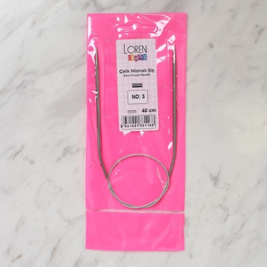 LOREN CRAFTS 3 MM ÇELİK MİSİNALI ŞİŞ 40 CM LOREN CRAFTS 3 MM ÇELİK MİSİNALI ŞİŞ 40 CM