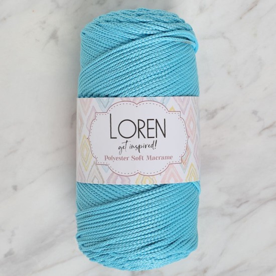 Loren Polyester Soft Macrame Turkuaz El Örgü İpi - LM045 - 34447 Loren Polyester Soft Macrame Turkuaz El Örgü İpi - LM045 - 34447