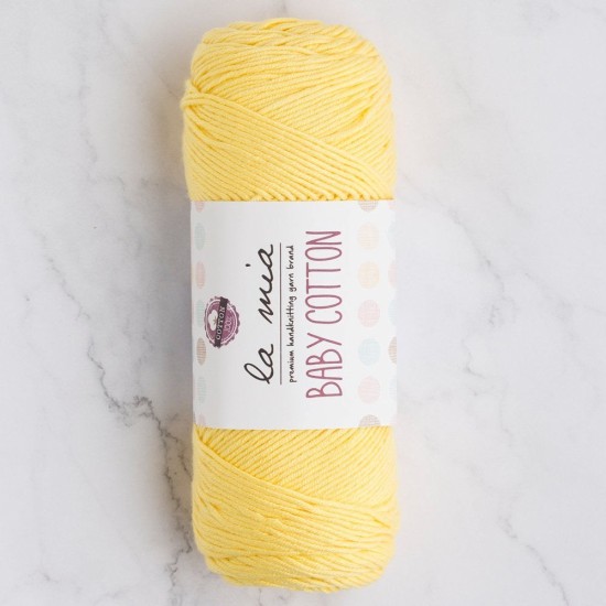 La Mia Baby Cotton Sarı El Örgü İpi - L043 - 33646 La Mia Baby Cotton Sarı El Örgü İpi - L043 - 33646