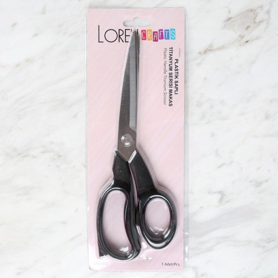 Loren Crafts Plastik Saplı Titanyum Makas Siyah LR Loren Crafts Plastik Saplı Titanyum Makas Siyah LR