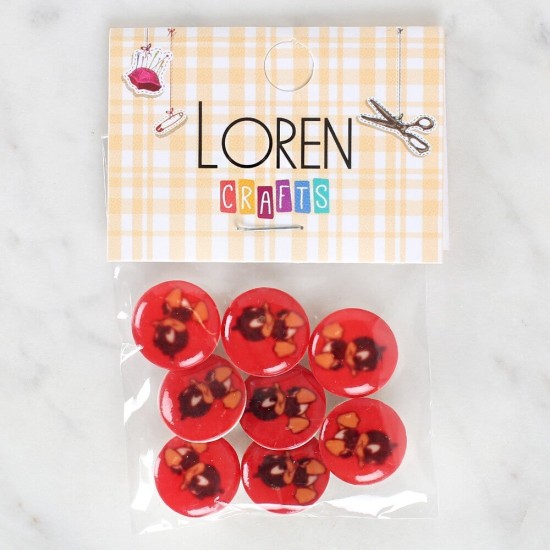 Loren Crafts 8'li Ördek Düğme - 1207 Loren Crafts 8'li Ördek Düğme - 1207