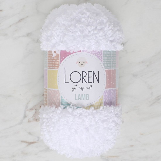 Loren Lamb Beyaz El Örgü İpi - R001 - 34418 Loren Lamb Beyaz El Örgü İpi - R001 - 34418
