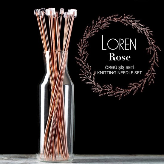 Loren Rose 35cm Örgü Şişi Seti Loren Rose 35cm Örgü Şişi Seti