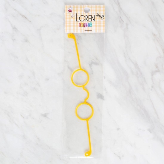 Loren Plastik Amigurumi Gözlük Sarı Loren Plastik Amigurumi Gözlük Sarı