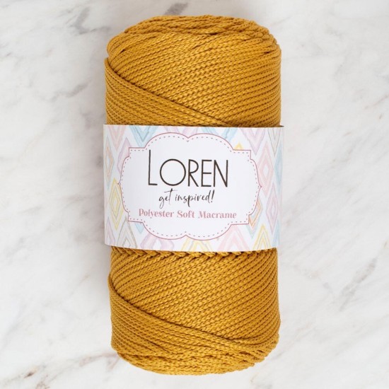 Loren Polyester Soft Macrame Hardal El Örgü İpi - LM061 - 34449 Loren Polyester Soft Macrame Hardal El Örgü İpi - LM061 - 34449