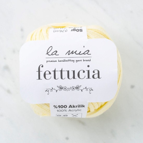 La Mia Fettucia Toz Sarı El Örgü İpi - L028 - 33878 La Mia Fettucia Toz Sarı El Örgü İpi - L028 - 33878