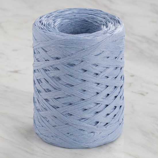 Loren Natural Raffia 90 gr Buz Mavi Kağıt İp - 26 Loren Natural Raffia 90 gr Buz Mavi Kağıt İp - 26