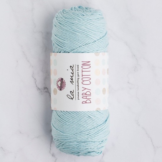 La Mia Baby Cotton Açık Mavi El Örgü İpi - L036 - 33625 La Mia Baby Cotton Açık Mavi El Örgü İpi - L036 - 33625