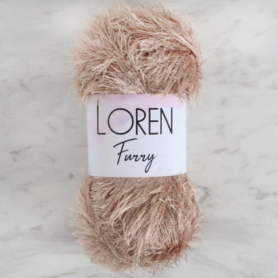 Loren Furry Bej El Örgü İpi - RF053 - 34060 Loren Furry Bej El Örgü İpi - RF053 - 34060