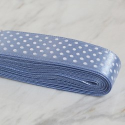 Loren Crafts 2cm 10 mt Mavi Saten Puantiyeli Kurde