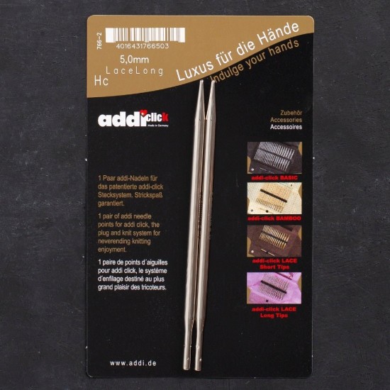 Addi Click Lace 5mm Değiştirilebilir Uzun Uçlu Dan Addi Click Lace 5mm Değiştirilebilir Uzun Uçlu Dan