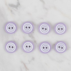 Loren Crafts lila 8 li yuvarlak düğme - 450