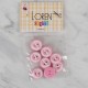 Loren Crafts pembe 8 li ayak izi düğme - 436 Loren Crafts pembe 8 li ayak izi düğme - 436
