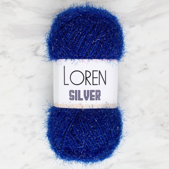 Loren Silver Saks Mavisi El Örgü İpi - RS0004 - 34092 Loren Silver Saks Mavisi El Örgü İpi - RS0004 - 34092