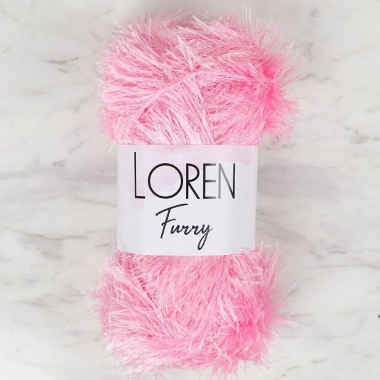 Loren Furry Pembe El Örgü İpi - RF014 - 34049 Loren Furry Pembe El Örgü İpi - RF014 - 34049