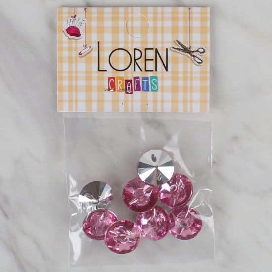 Loren Crafts pembe 8 li düğme - 202 Loren Crafts pembe 8 li düğme - 202