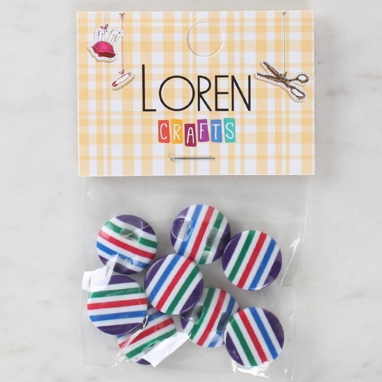 Loren Crafts 8'li Desenli Düğme - 1084 Loren Crafts 8'li Desenli Düğme - 1084