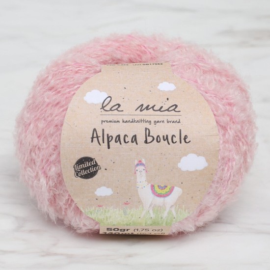 La Mia Alpaca Boucle 50 Gr Pembe El Örgü İpi - L332 - 34387 La Mia Alpaca Boucle 50 Gr Pembe El Örgü İpi - L332 - 34387