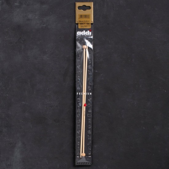 Addi Premium 3mm 25cm Bambu Örgü Şişi - 5007025-03 Addi Premium 3mm 25cm Bambu Örgü Şişi - 5007025-03
