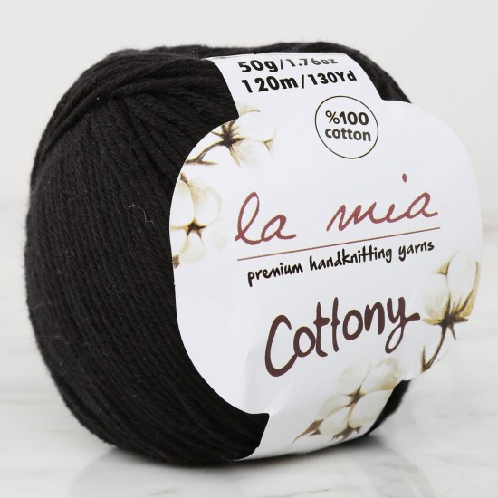 La Mia Cottony Siyah Bebek El Örgü İpi - P21 - 33556 La Mia Cottony Siyah Bebek El Örgü İpi - P21 - 33556