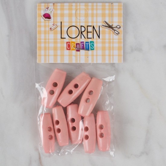 Loren Crafts pembe 8 li çoban düğmesi - 72 Loren Crafts pembe 8 li çoban düğmesi - 72