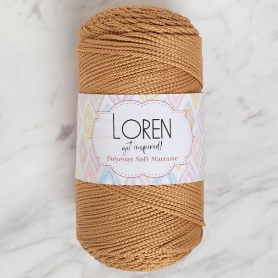 Loren Polyester Soft Macrame Bej El Örgü İpi - LM031 - 34437 Loren Polyester Soft Macrame Bej El Örgü İpi - LM031 - 34437